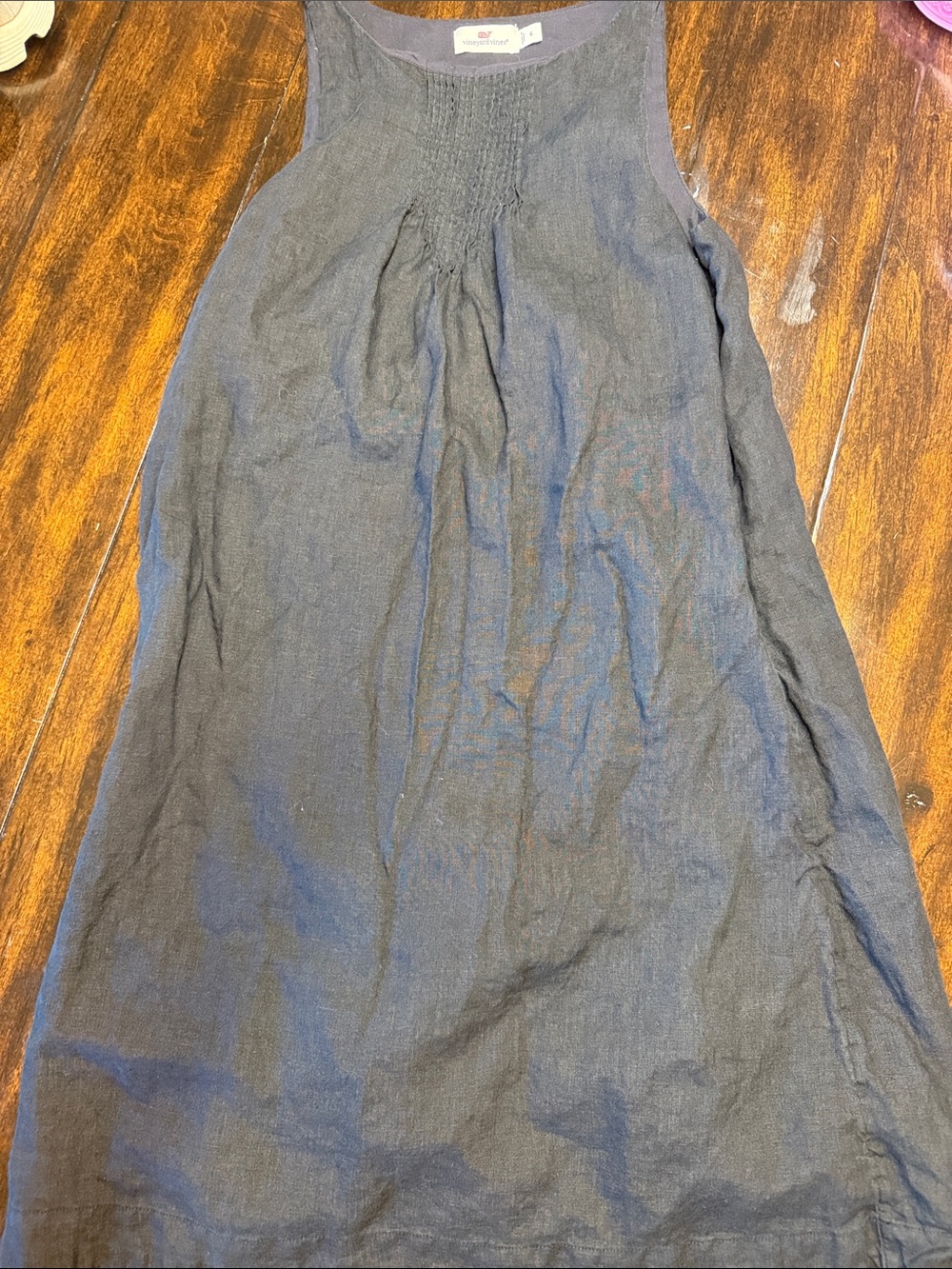 Vineyard Vines Black A-Line Linen Blend Skirt
